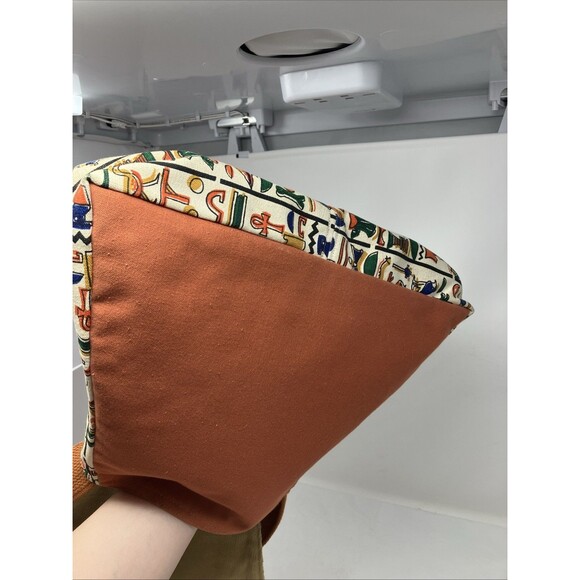 VTG Carpetbags of America Purse Egyptian Print Hobo Bag Purse 1970s Boho Hippie - Picture 8 of 14